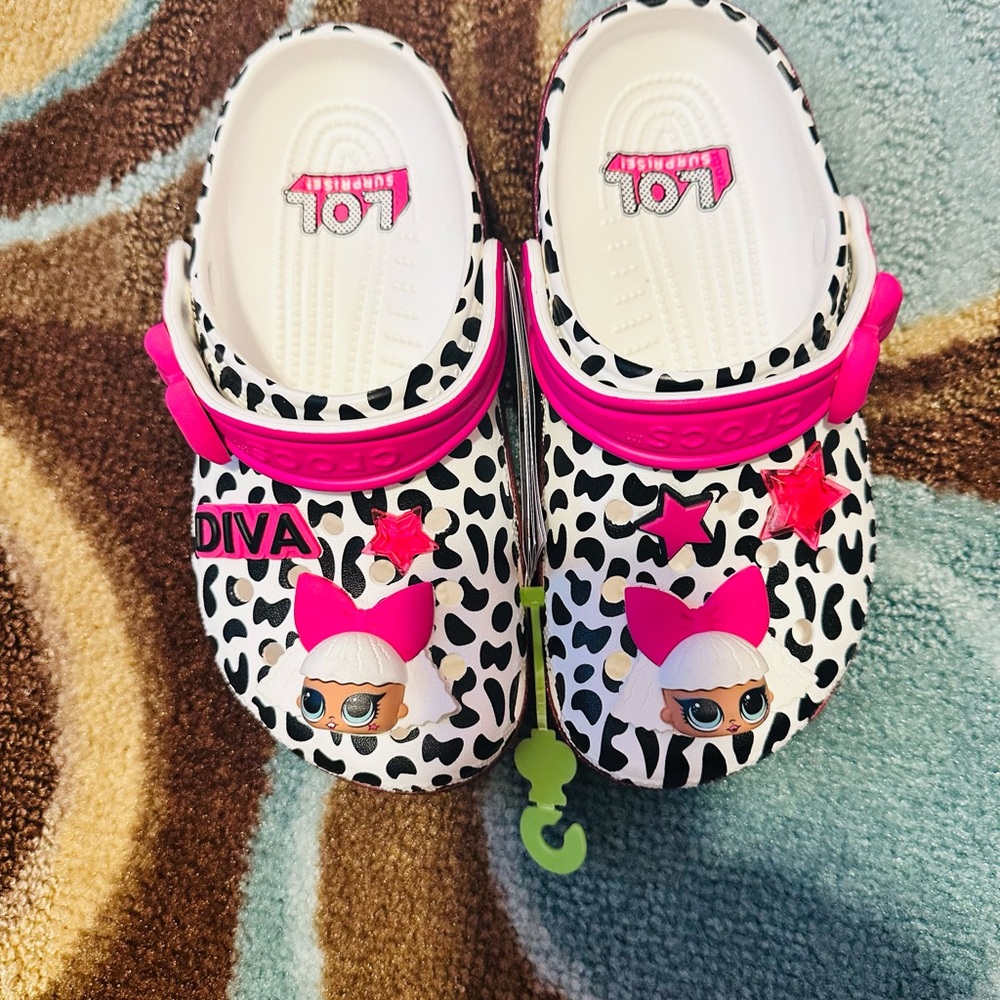 CROCS Kids Sandals - Pink and Black